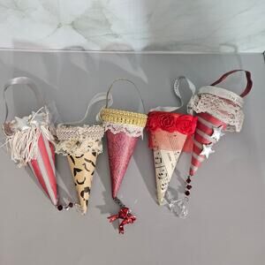 Vintage style Decorative Cone Ornaments